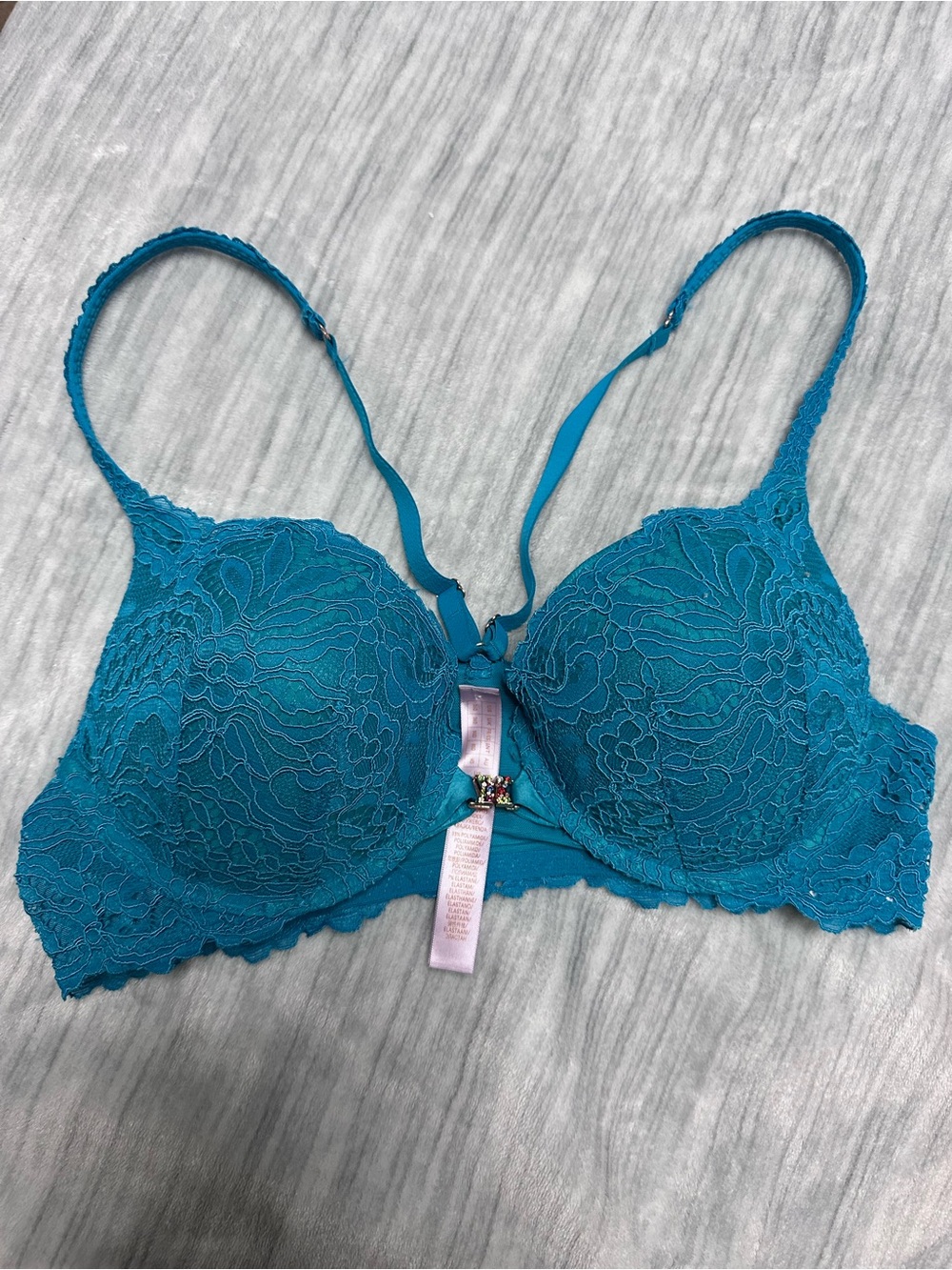Savage X Fenty Teal Lace Underwire Bra